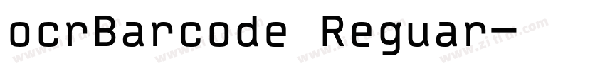 ocrBarcode Reguar字体转换
